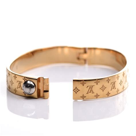 louis vuitton nanogram cuff gold